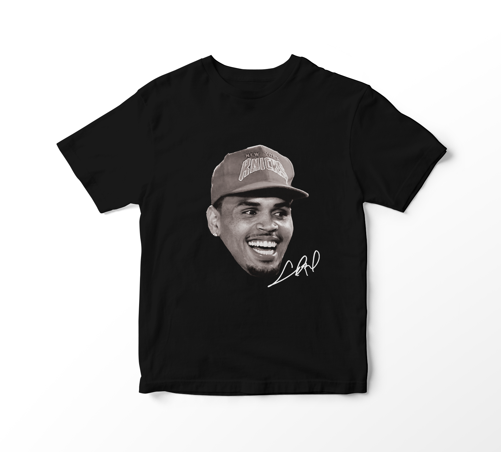 Nome do produto: Camiseta Chris Brown - Faces (preta)