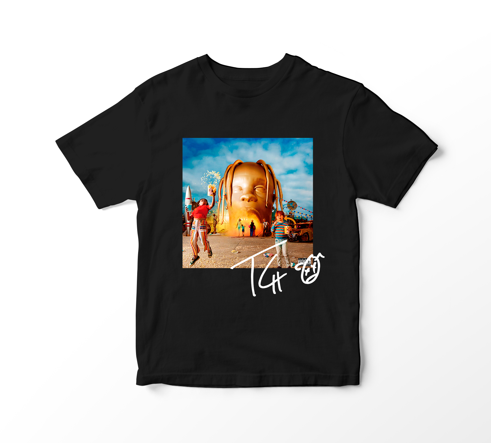 Nome do produto: Camiseta Travis Scott - Astroworld Album Cover (preta)