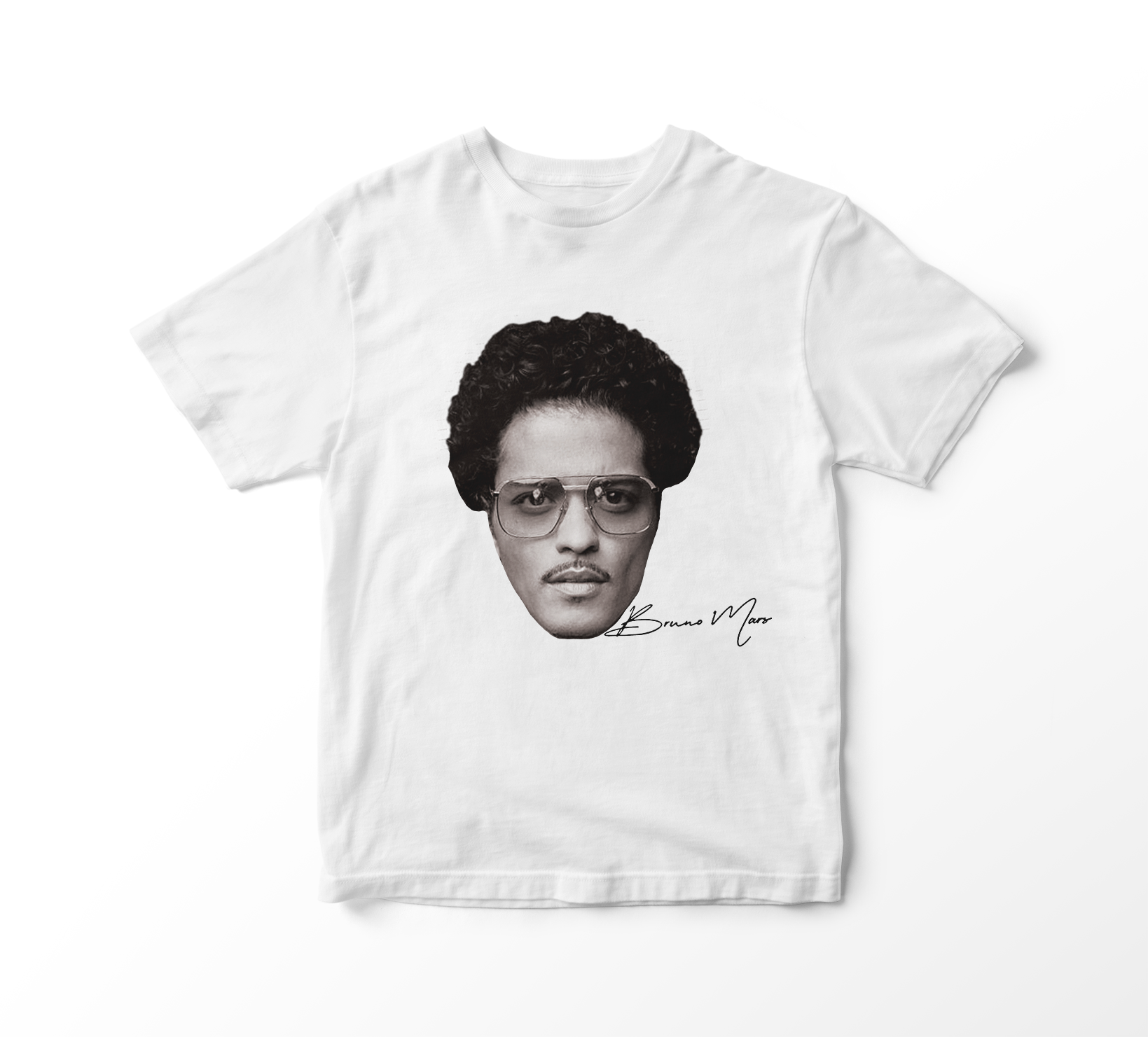 Nome do produto: Camiseta Bruno Mars - Faces (branca)