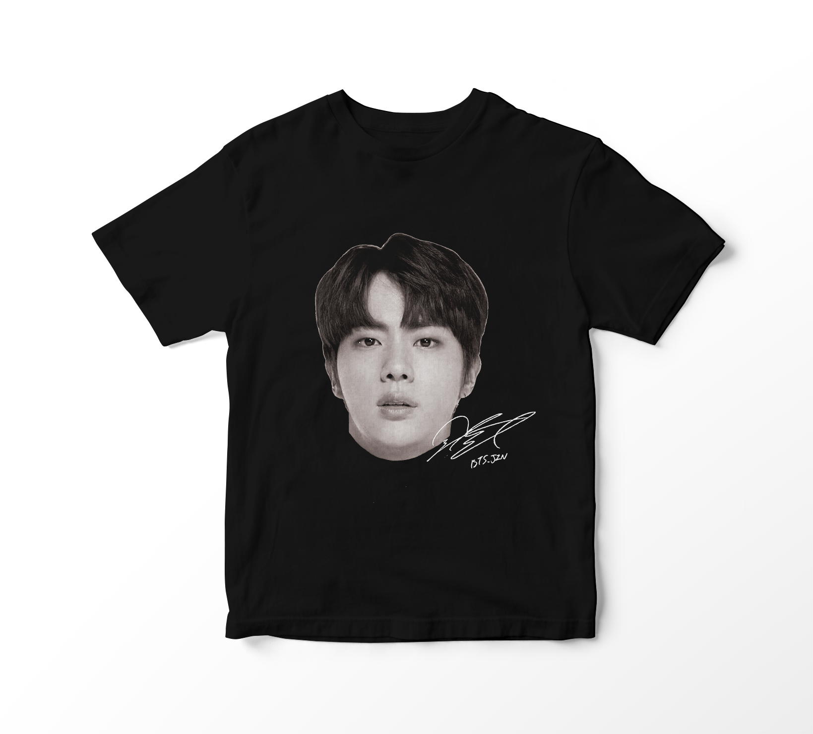 Nome do produto: Camiseta BTS - Jin Faces (preta)