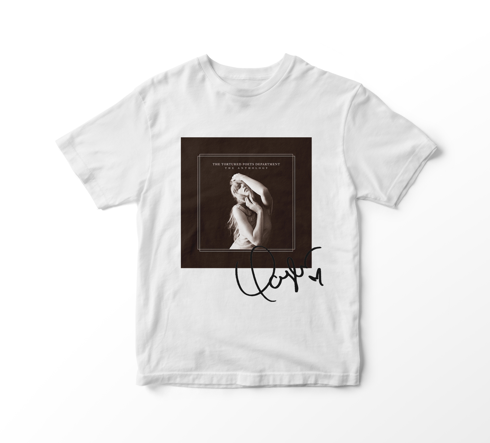 Nome do produto: Camiseta Taylor Swift - The Tortured Poets Department Album Cover (branca)