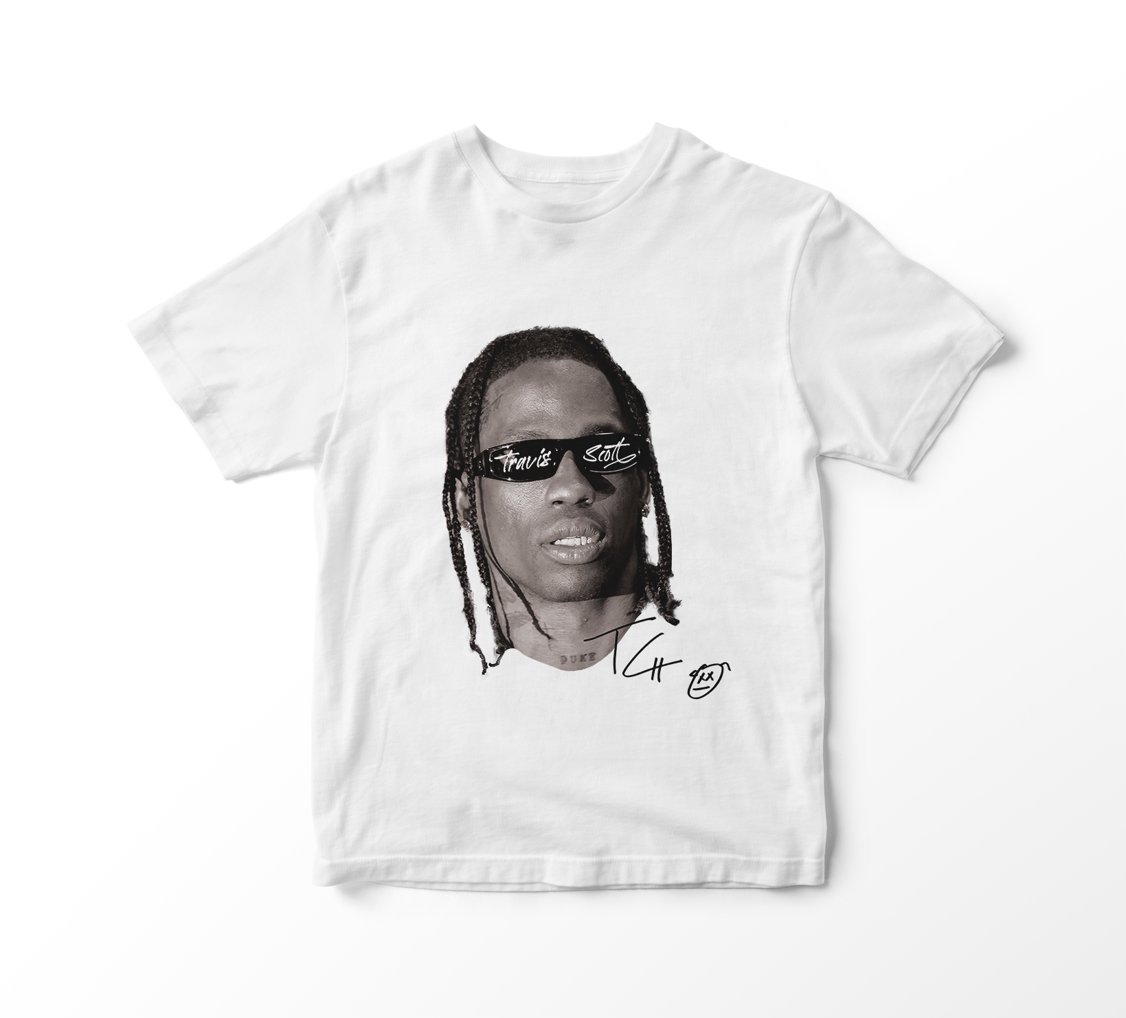 Nome do produto: Camiseta Travis Scott - Glasses (branca) 