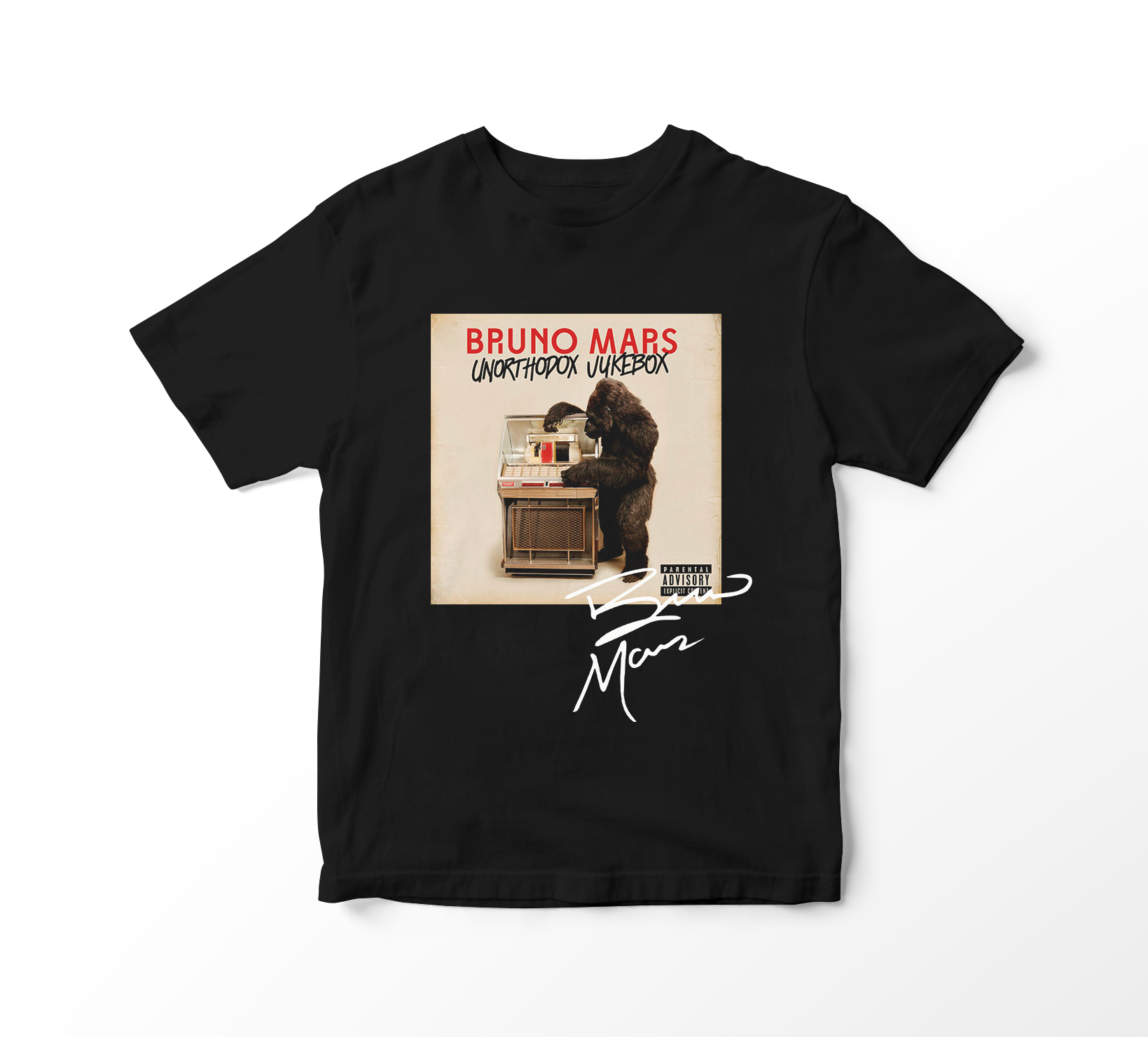 Nome do produto: Camiseta Bruno Mars - Unorthodox Jukebox Album Cover (preta)