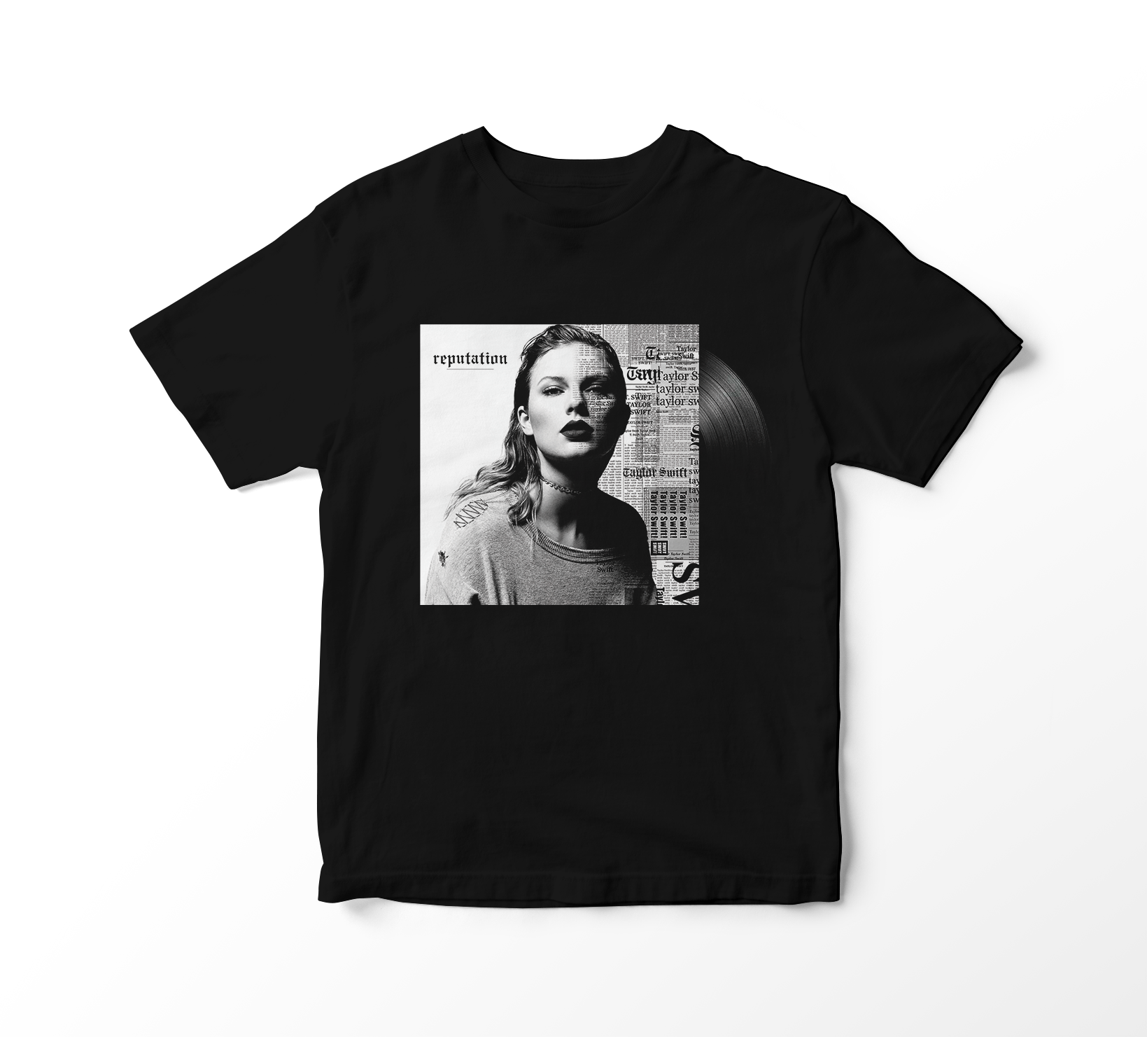 Nome do produto: Camiseta Taylor Swift - Reputation Album Vinil