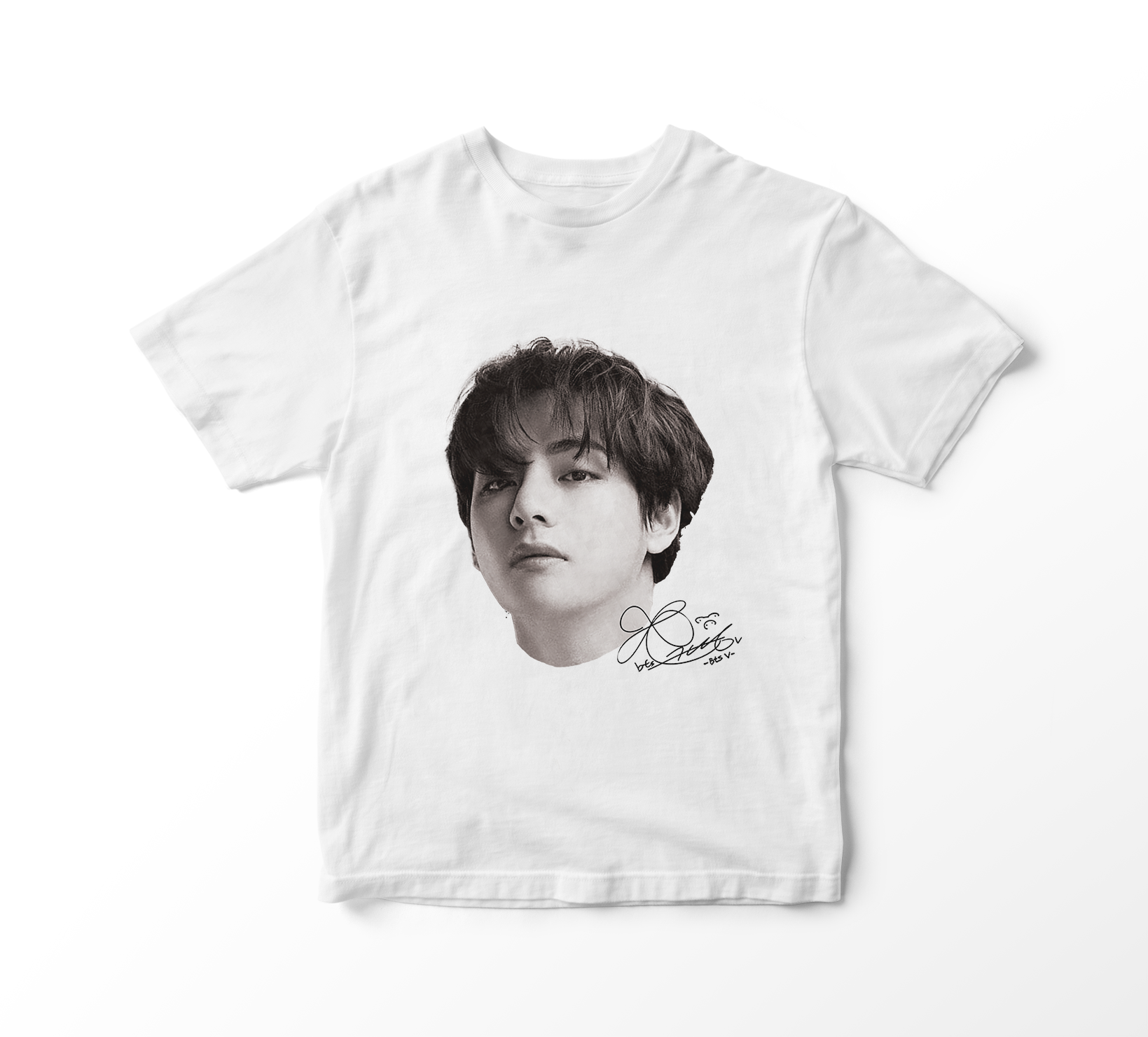 Nome do produto: Camiseta BTS - V Faces (branca)