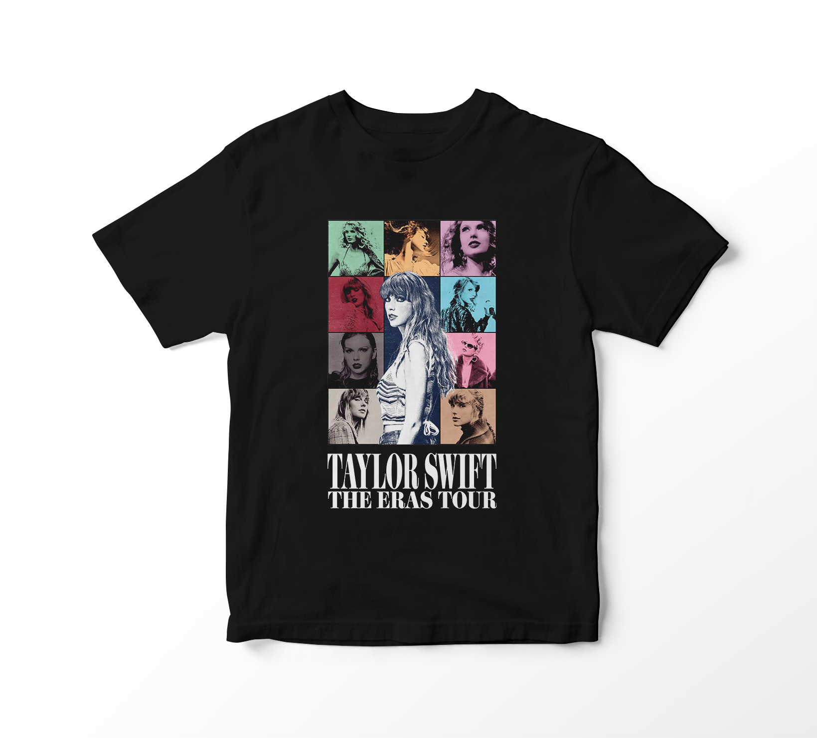 Nome do produto: Camiseta Taylor Swift - The Eras Tour Phases (preta)