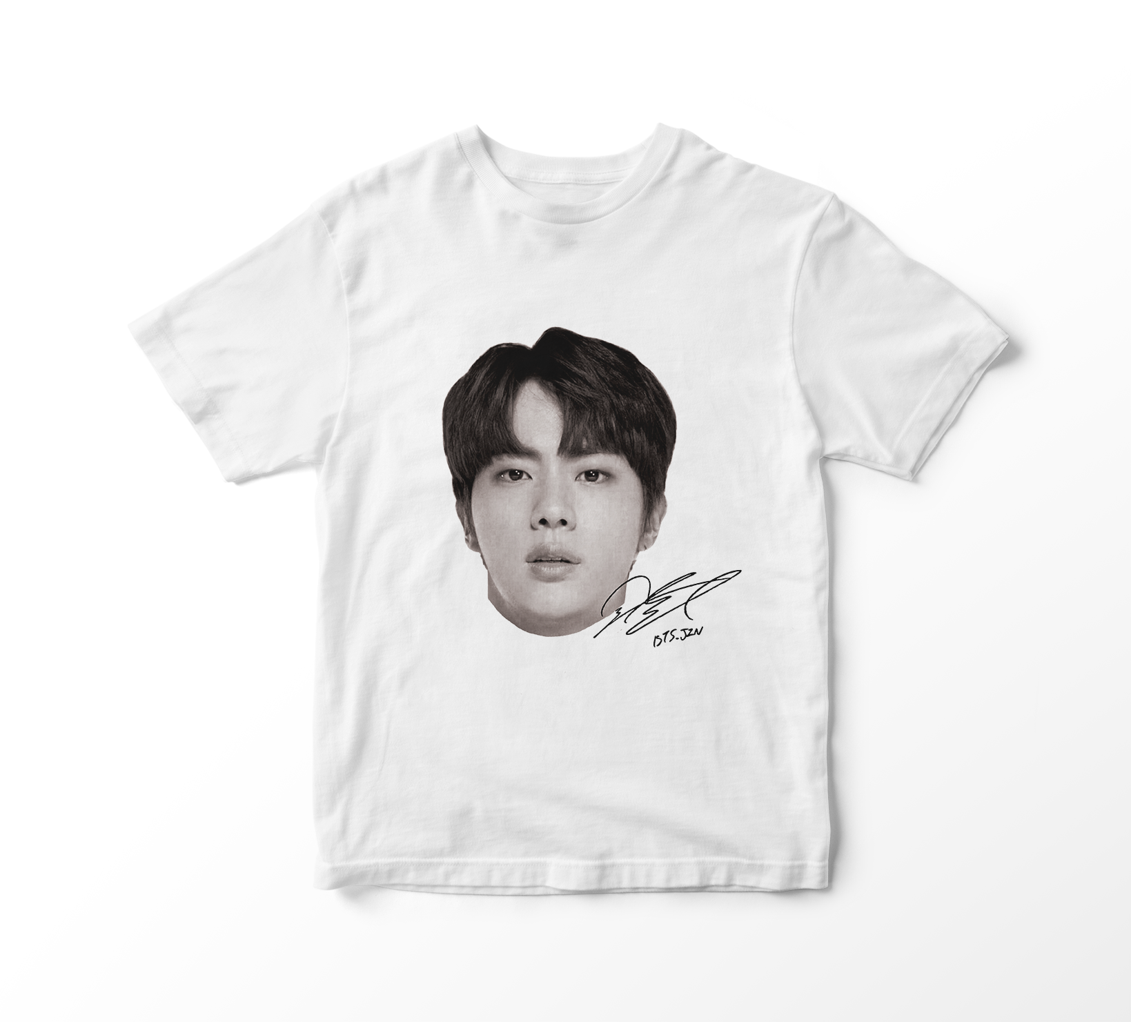 Nome do produto: Camiseta BTS - Jin Faces (branca)
