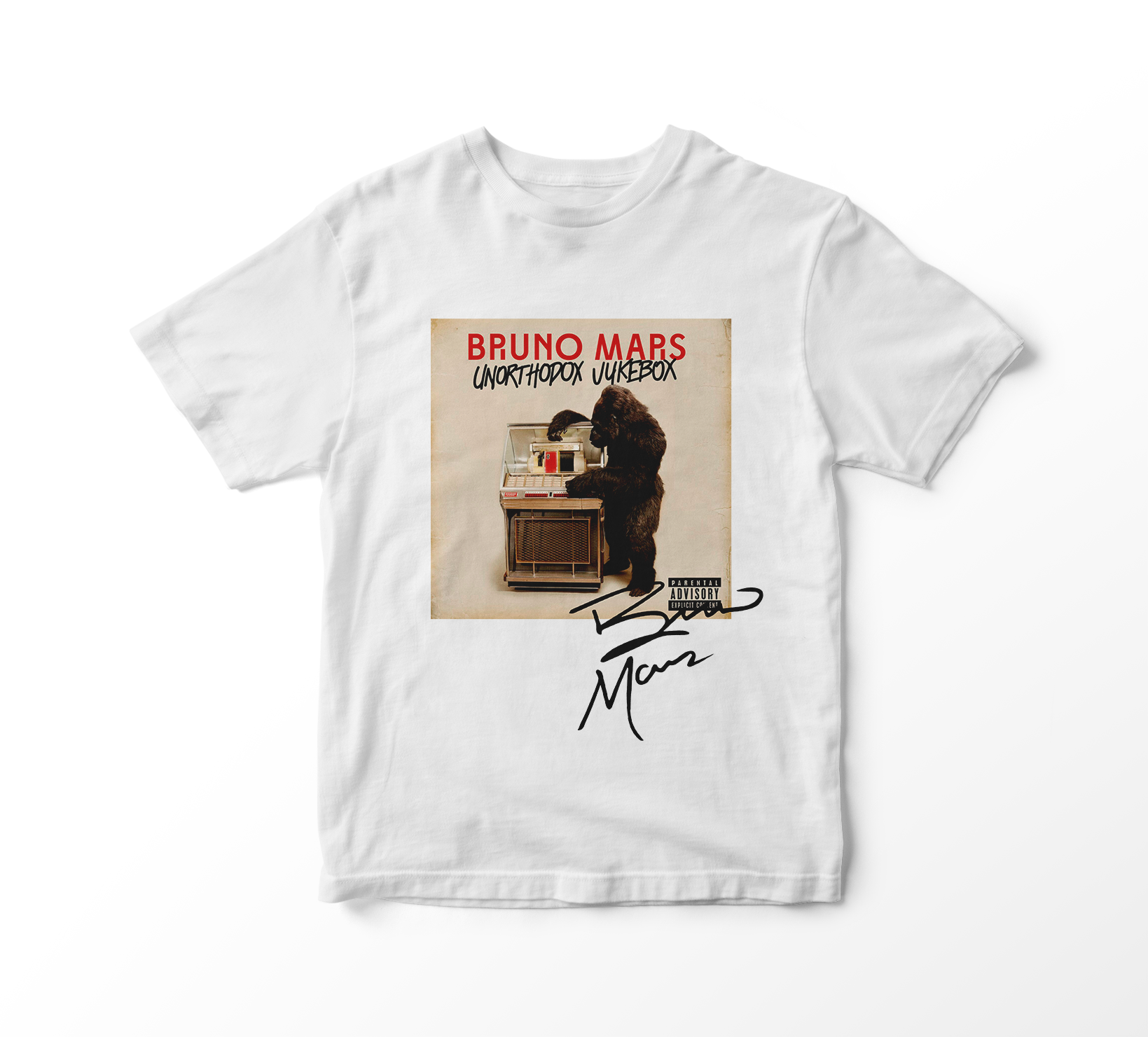 Nome do produto: Camiseta Bruno Mars - Unorthodox Jukebox Album Cover (branca)