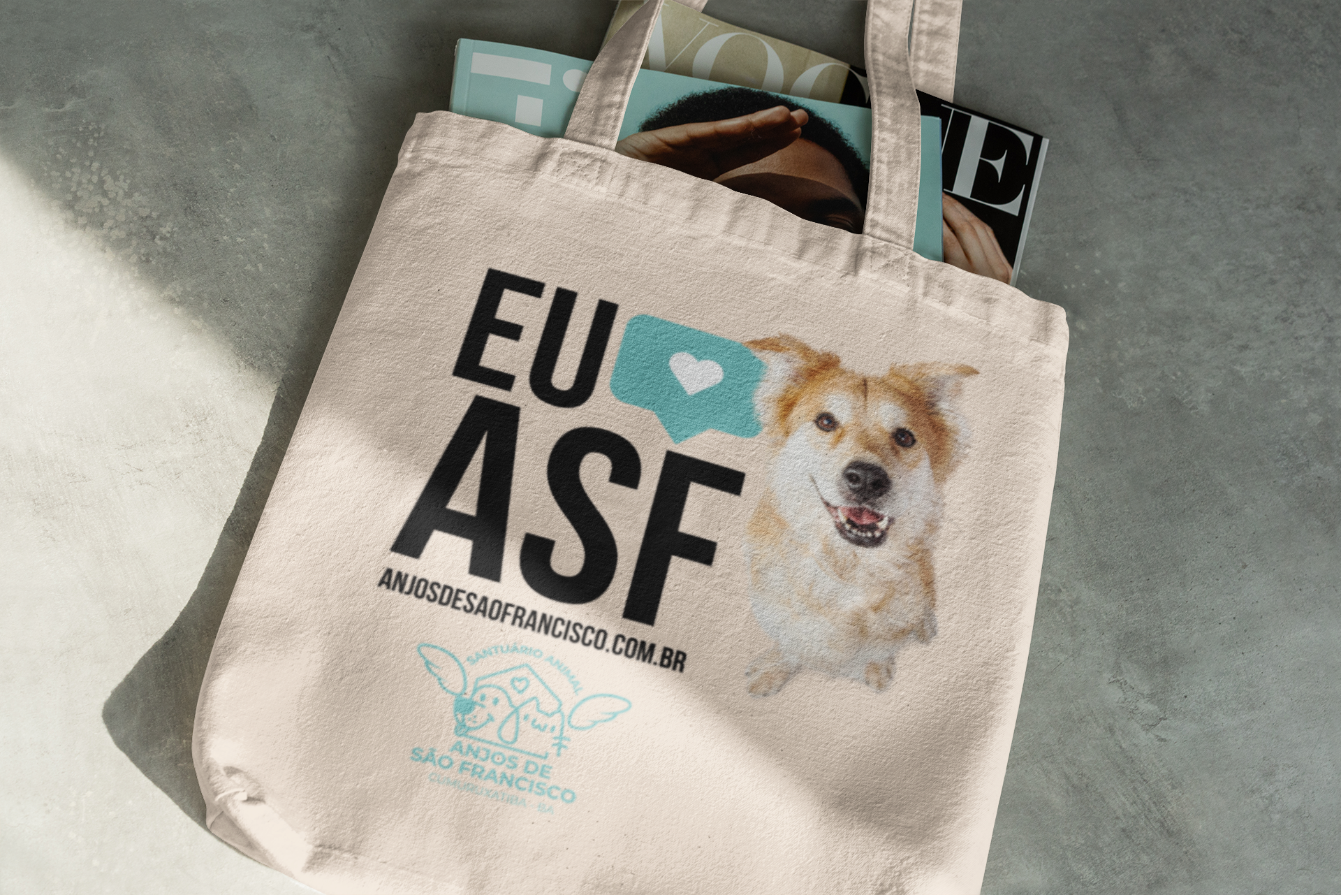 Nome do produto: Ecobag Eu amo ASF