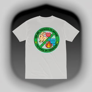 Camiseta - Testamos em produção