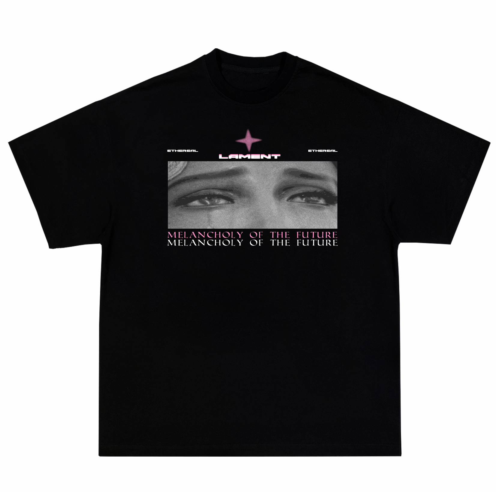 Nome do produto: Camiseta Oversized Preta Lament