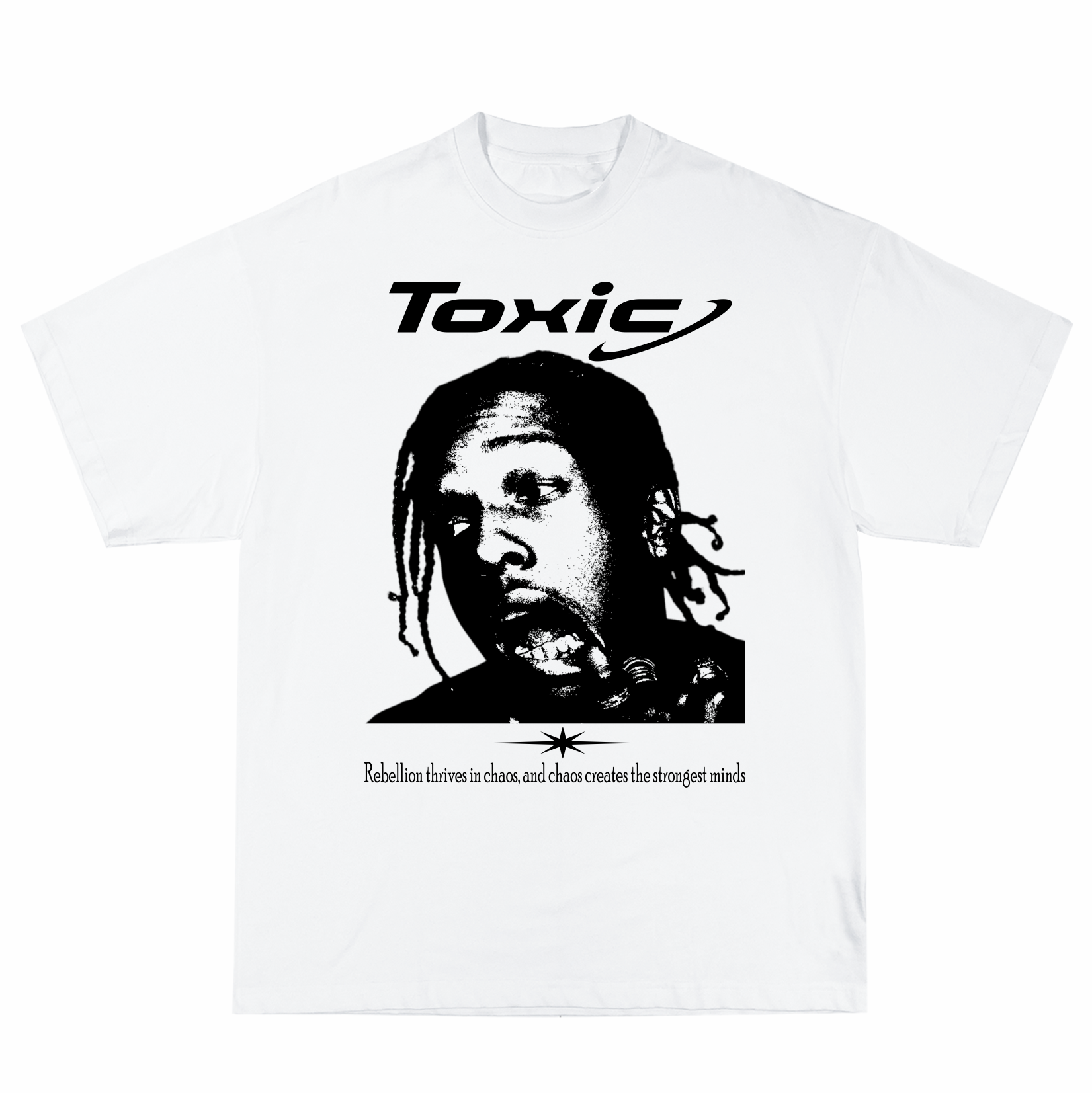 Nome do produto: Camiseta Oversized Branca Toxic