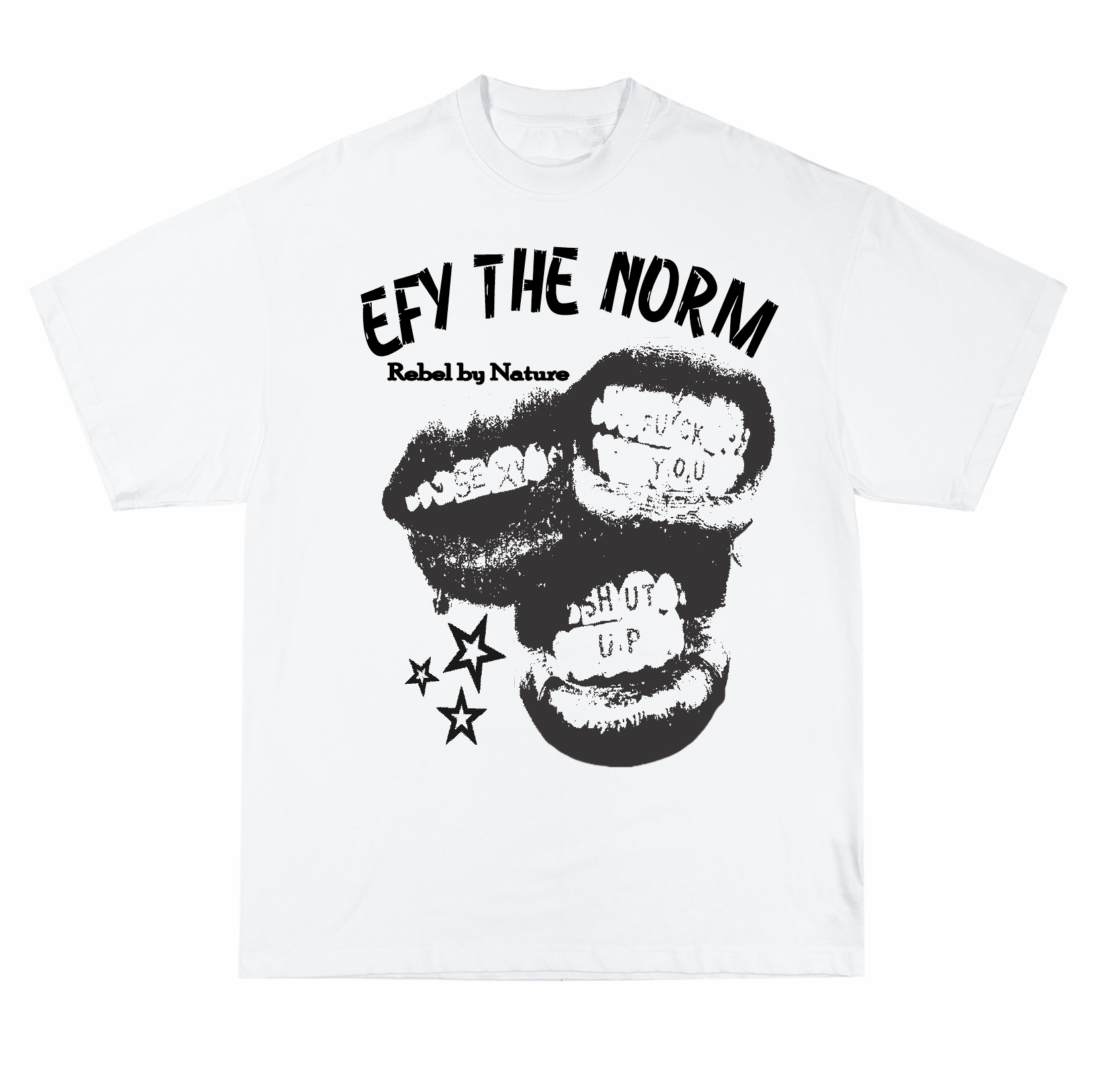 Nome do produto: Camiseta Oversized Branca Y2k Efy the Norm