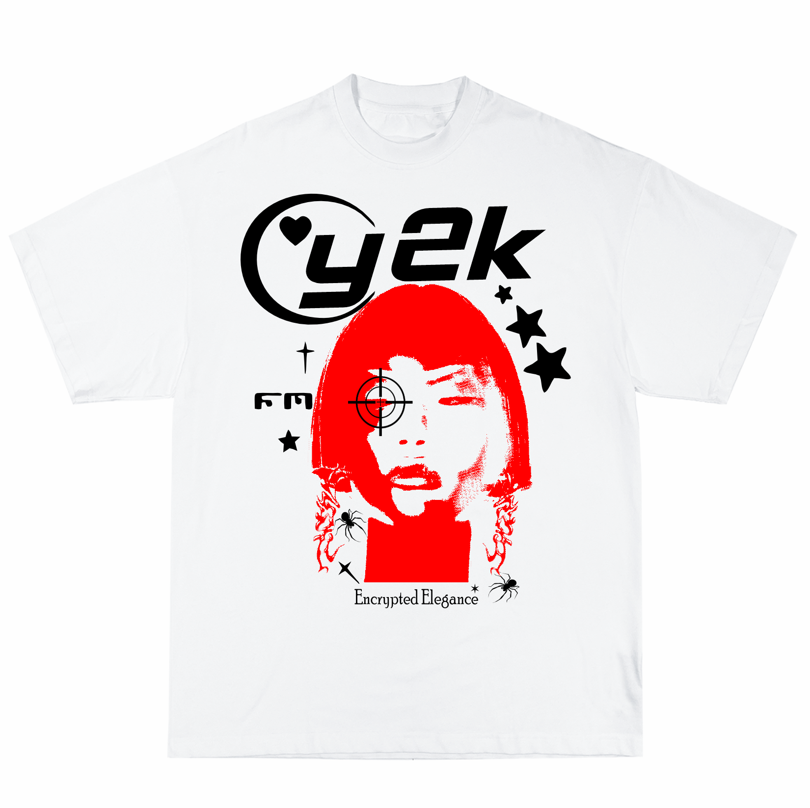 Nome do produto: Camiseta Oversized Branca Y2K