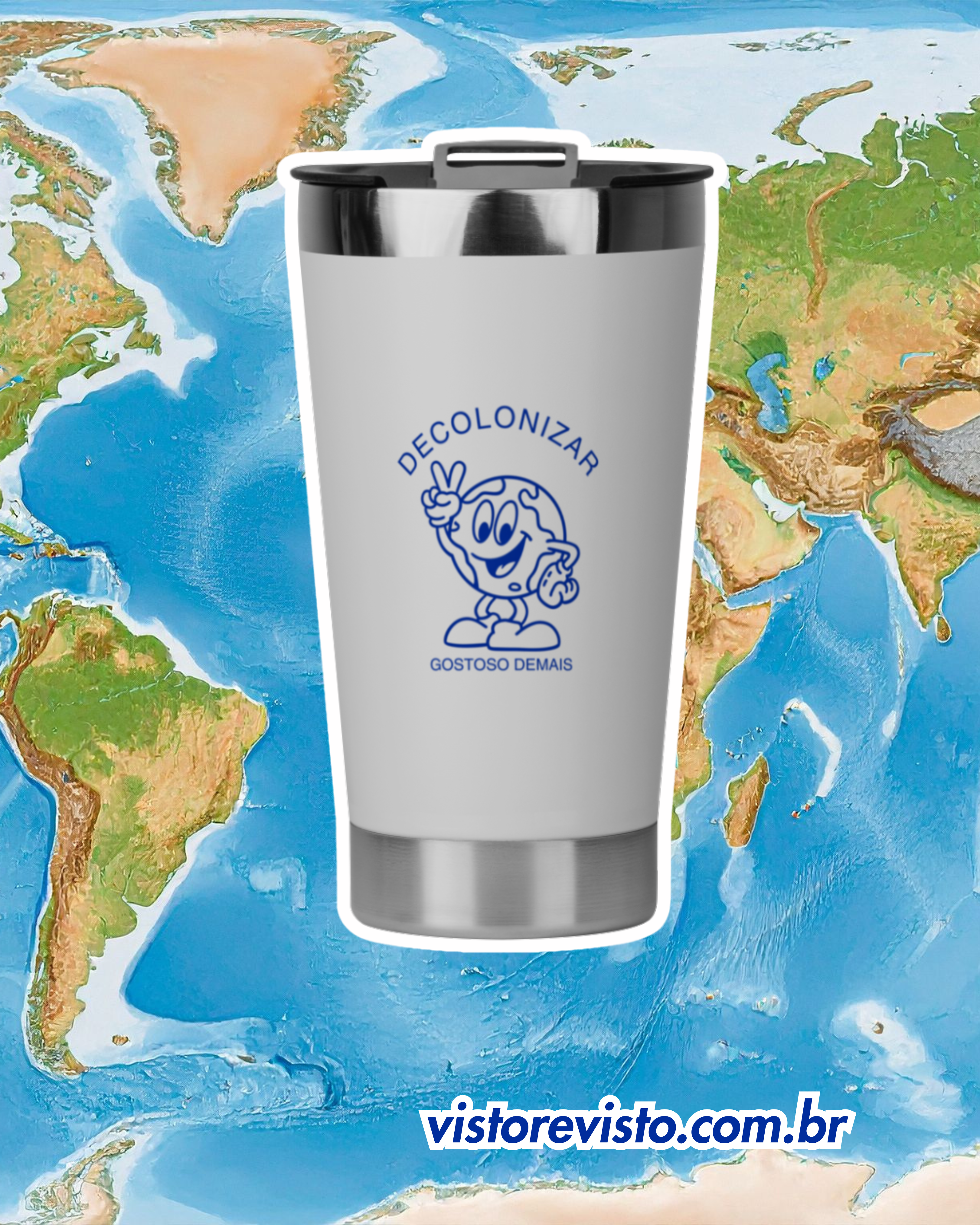 copo térmico DECOLONIZAR gostoso demais