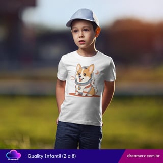  Camiseta: Corgi Astronauta – Explorador do Espaço