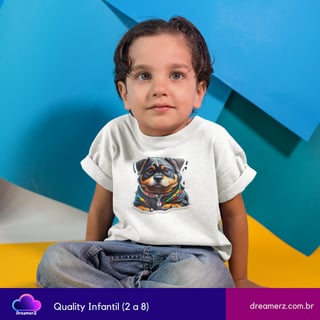 Camiseta Rottweiler Style – Atitude com Olhar de Anjo