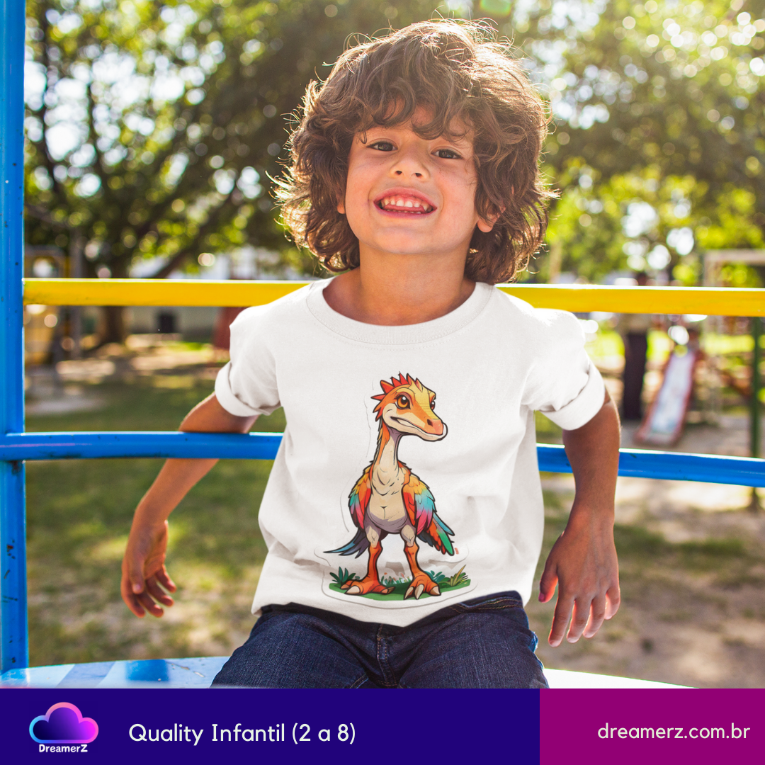 Camiseta Dino Color – O Pré-Histórico Nunca Foi Tão Estiloso!