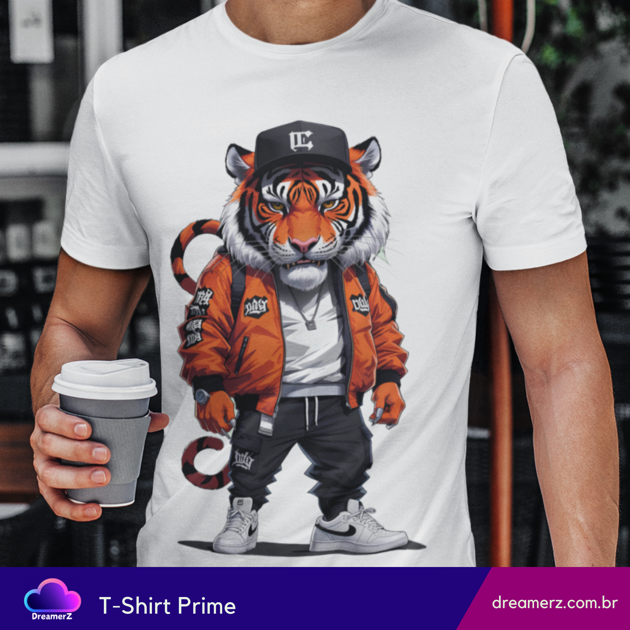 Camiseta Tigre Urbano – Fera no Estilo, Rei da Rua