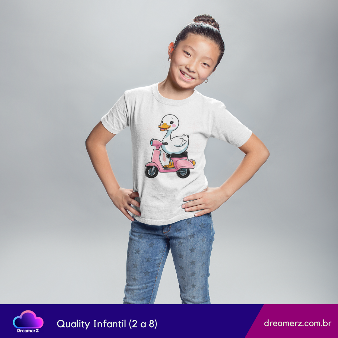 Nome do produto: Camiseta: Patinha Scooter Girl – Estilo Sobre Rodas!