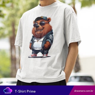 Camiseta Bear Boss – O Urso Mais Respeitado da Quebrada