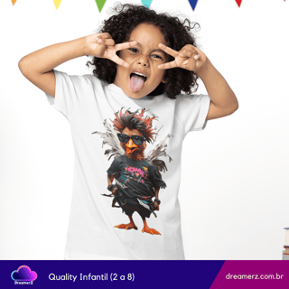 Camiseta Frango Rockeiro – O Estilo Que Quebra os Ovos!