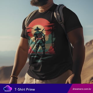 Camiseta: Samurai do Pôr do Sol