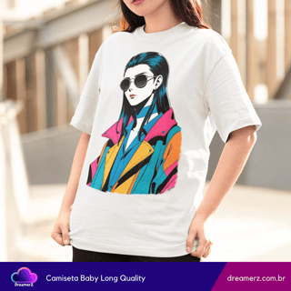 Camiseta Feminina Neo Girl – Atitude Urbana com Arte Pop Impactante