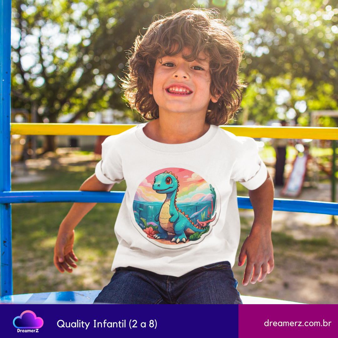 Camiseta Dino Encantado – Um Amigo Jurássico para Todas as Aventuras