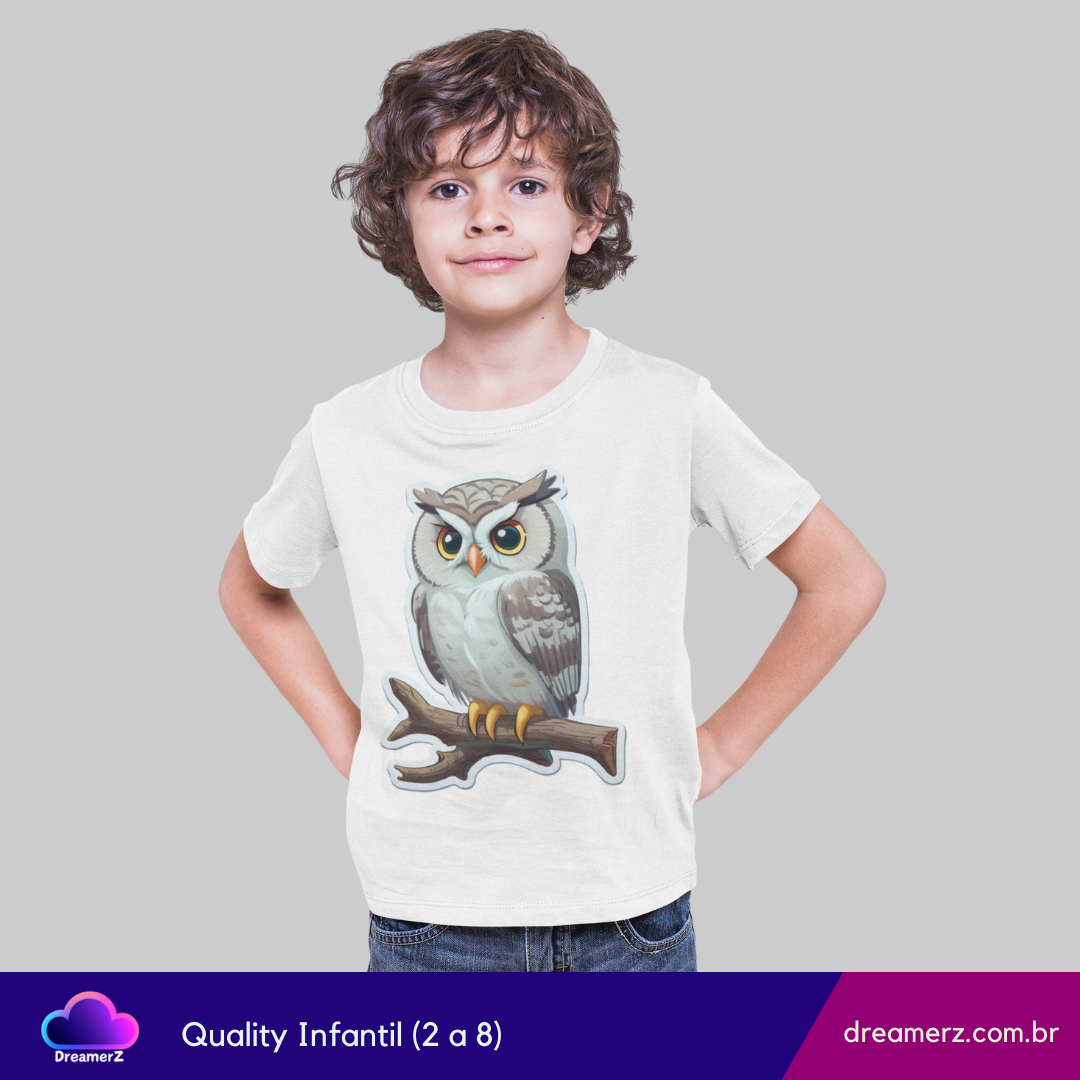 Camiseta Coruja Sábia – Estilo com Inteligência