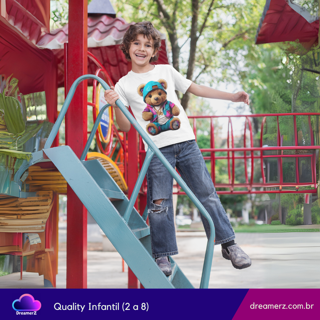 Camiseta: Ursinho Hype Street – Estilo que Abraça!