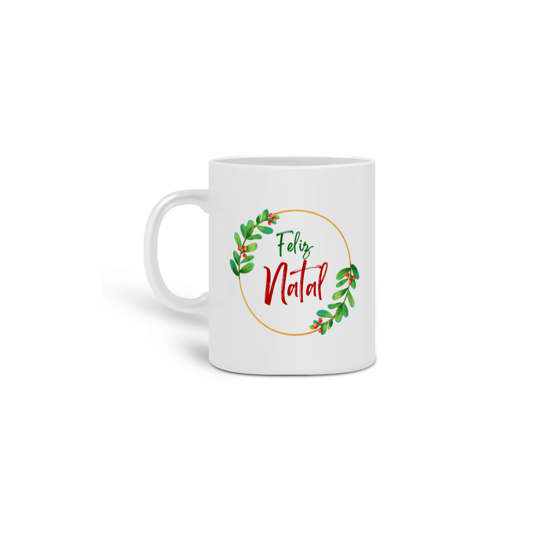 Caneca Porcelana - Feliz Natal