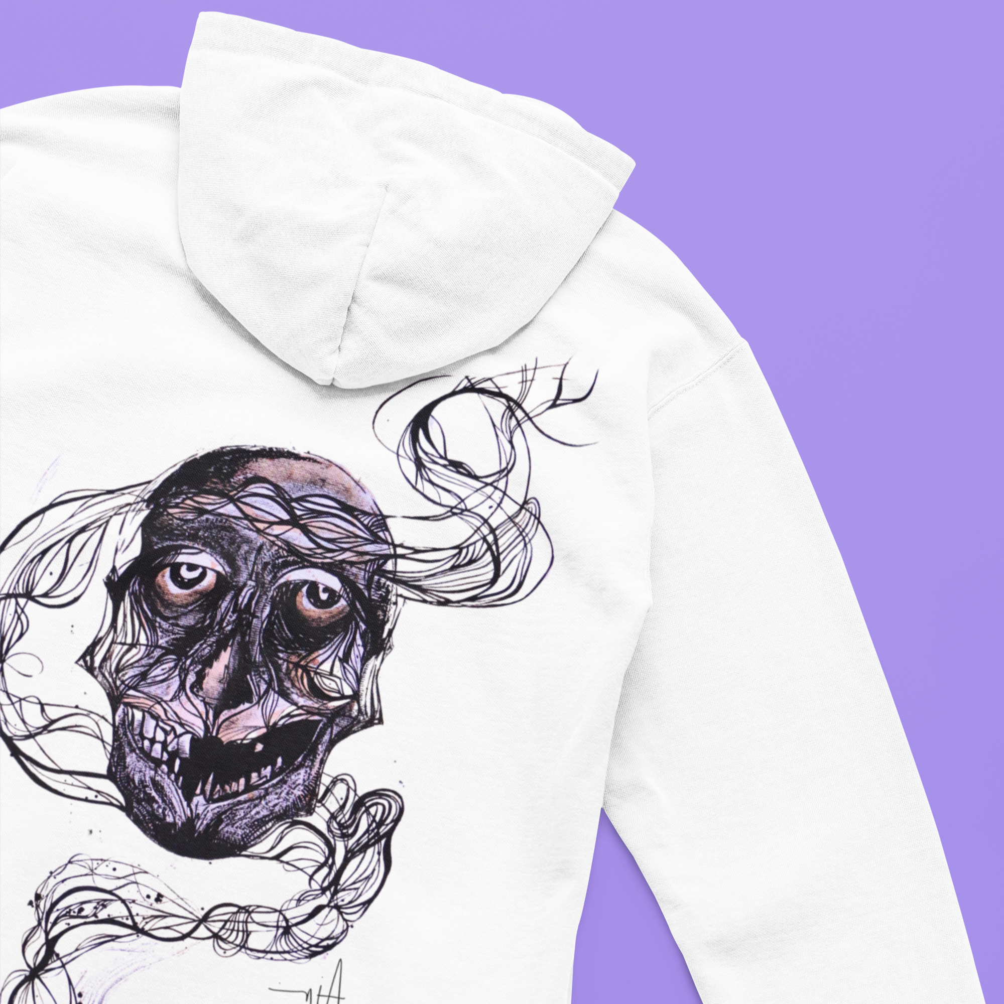 Casaco com Capuz e Zíper - Crânio Real