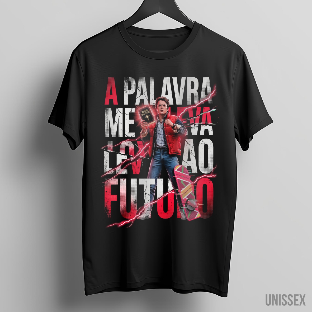 Camiseta Back to the Faith: O Manual do Futuro
