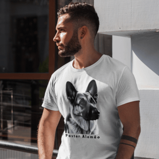 Camiseta Pastor Alemão monocromática