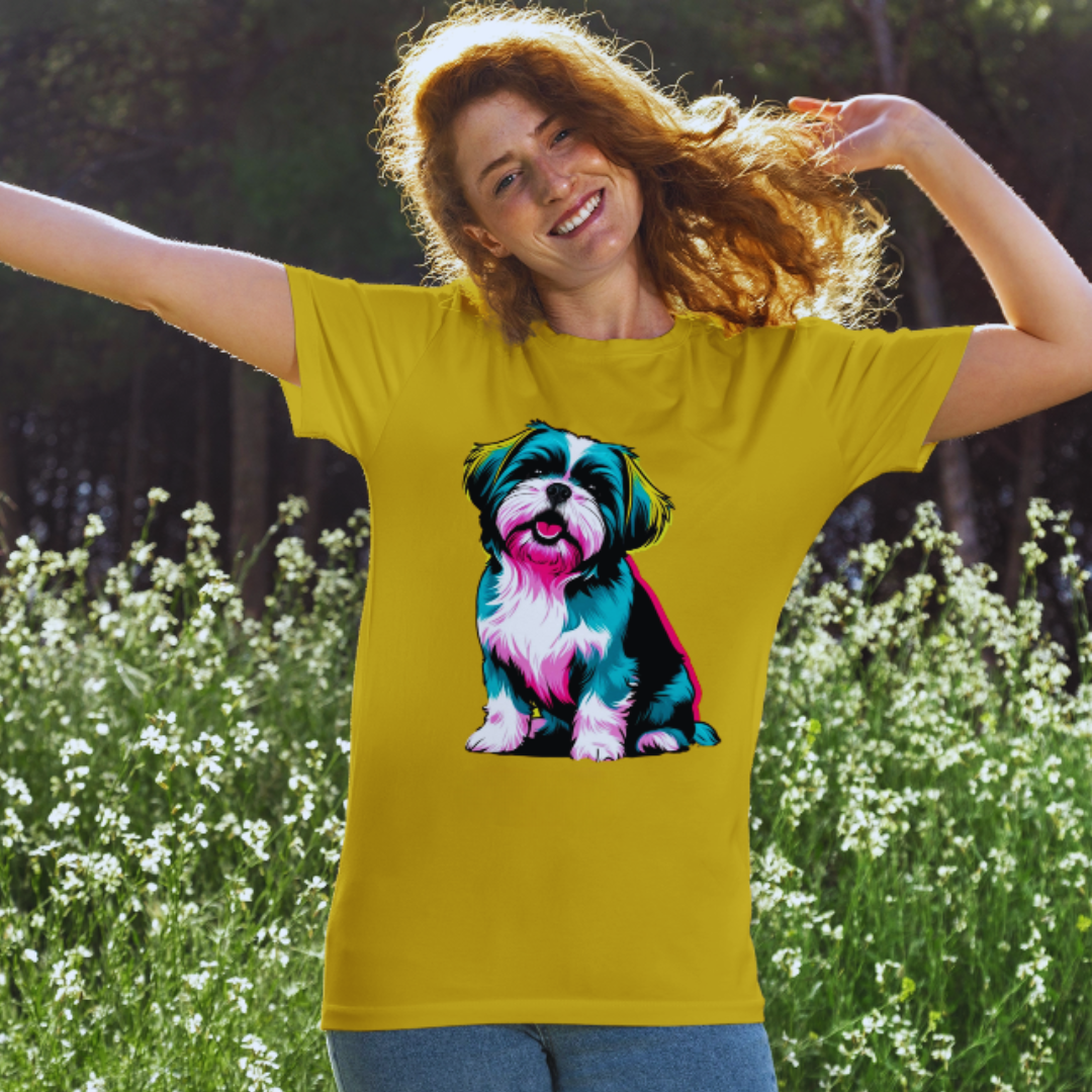 Camiseta ShihTzu PopArt
