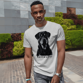 Camiseta Rottweiler monocromática