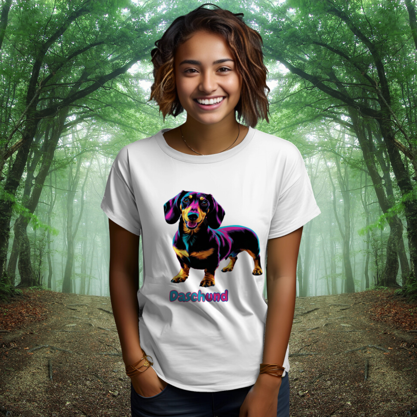 Camiseta Dashund PopArt