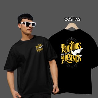 Camiseta Masculina Oversized Revestidos de Sua Presença