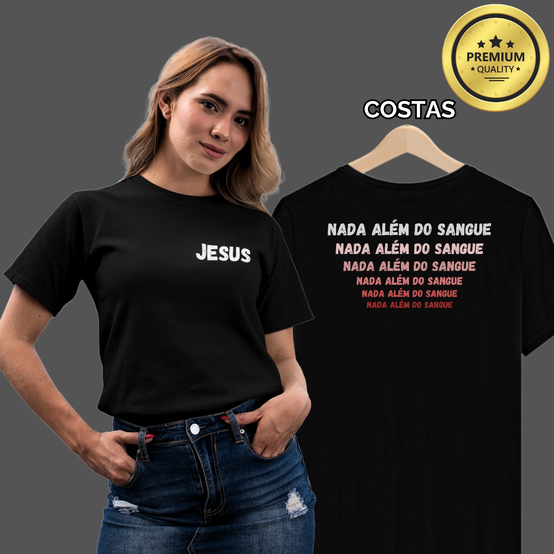 Camiseta Feminina Premium Nada Além do Sangue