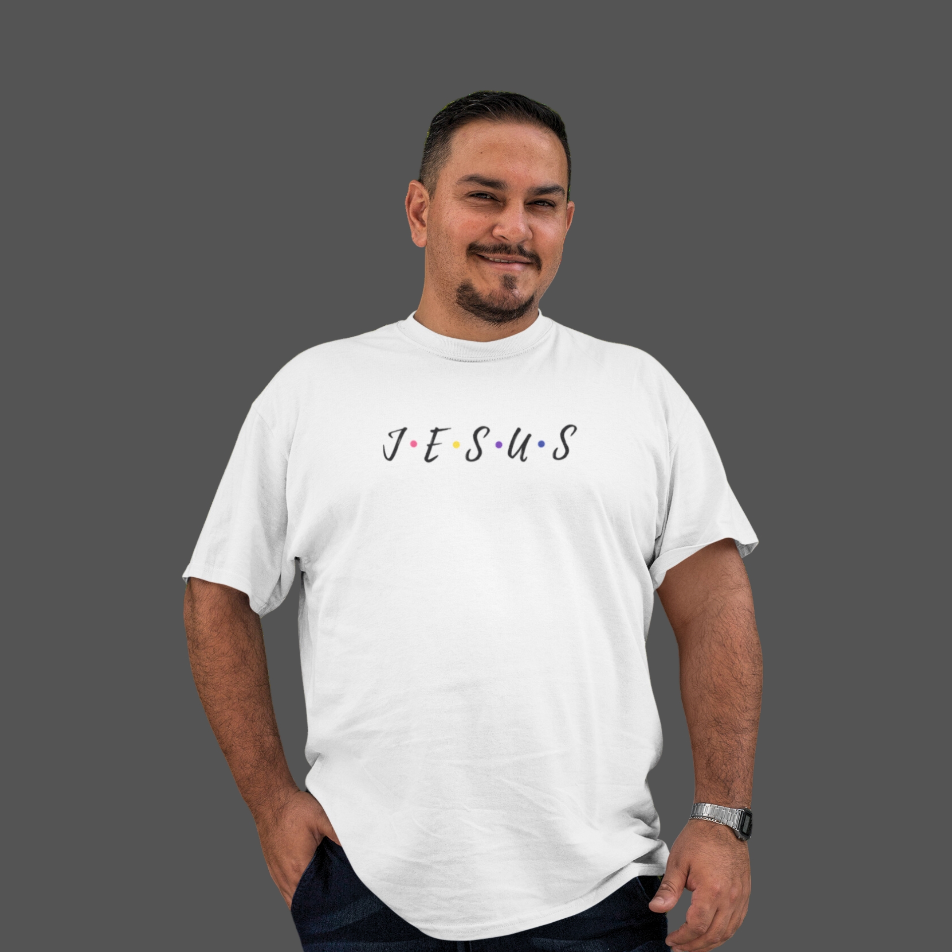Camiseta Masculina Plus Size Jesus