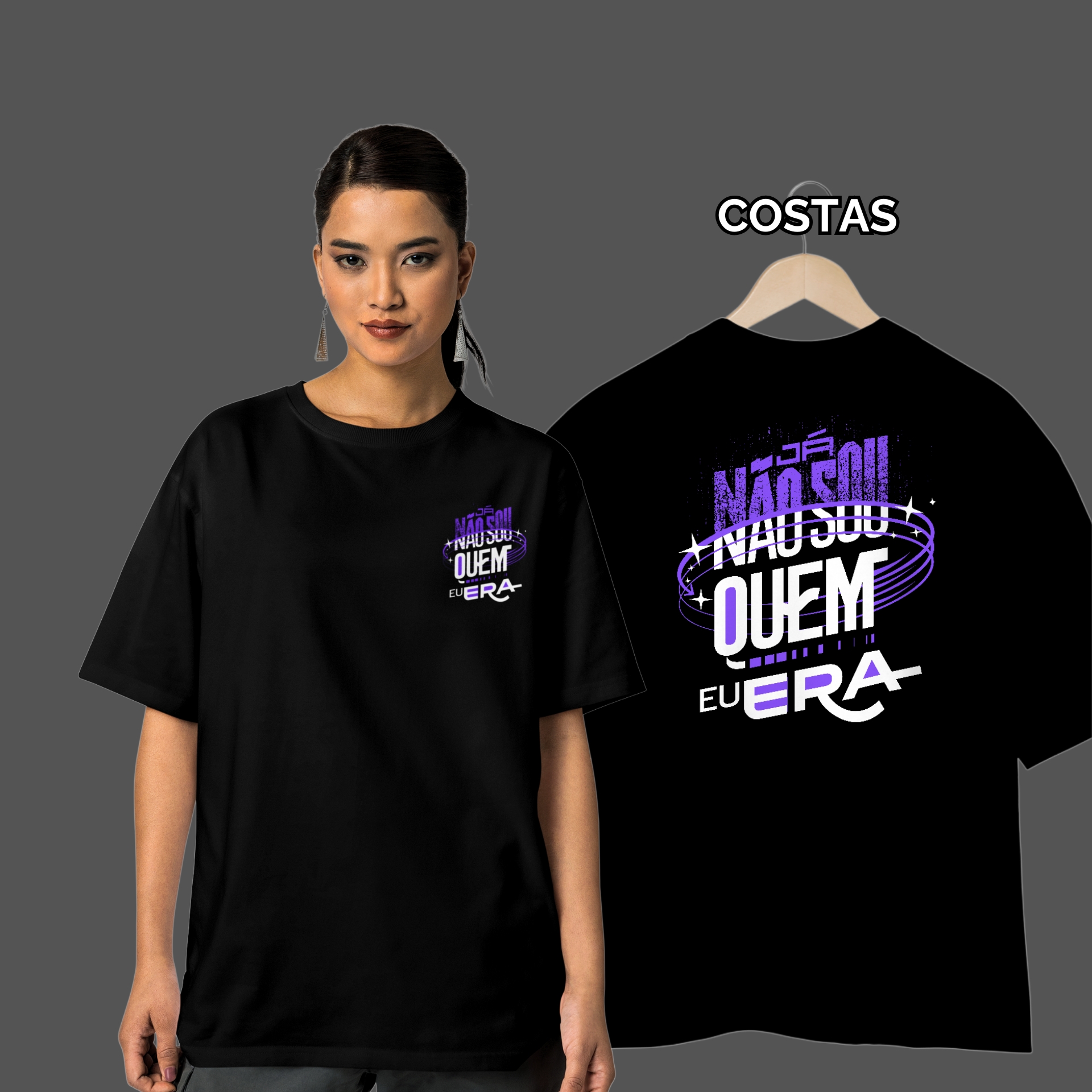 Camiseta Feminina Oversized Já Não Sou Quem Eu Era