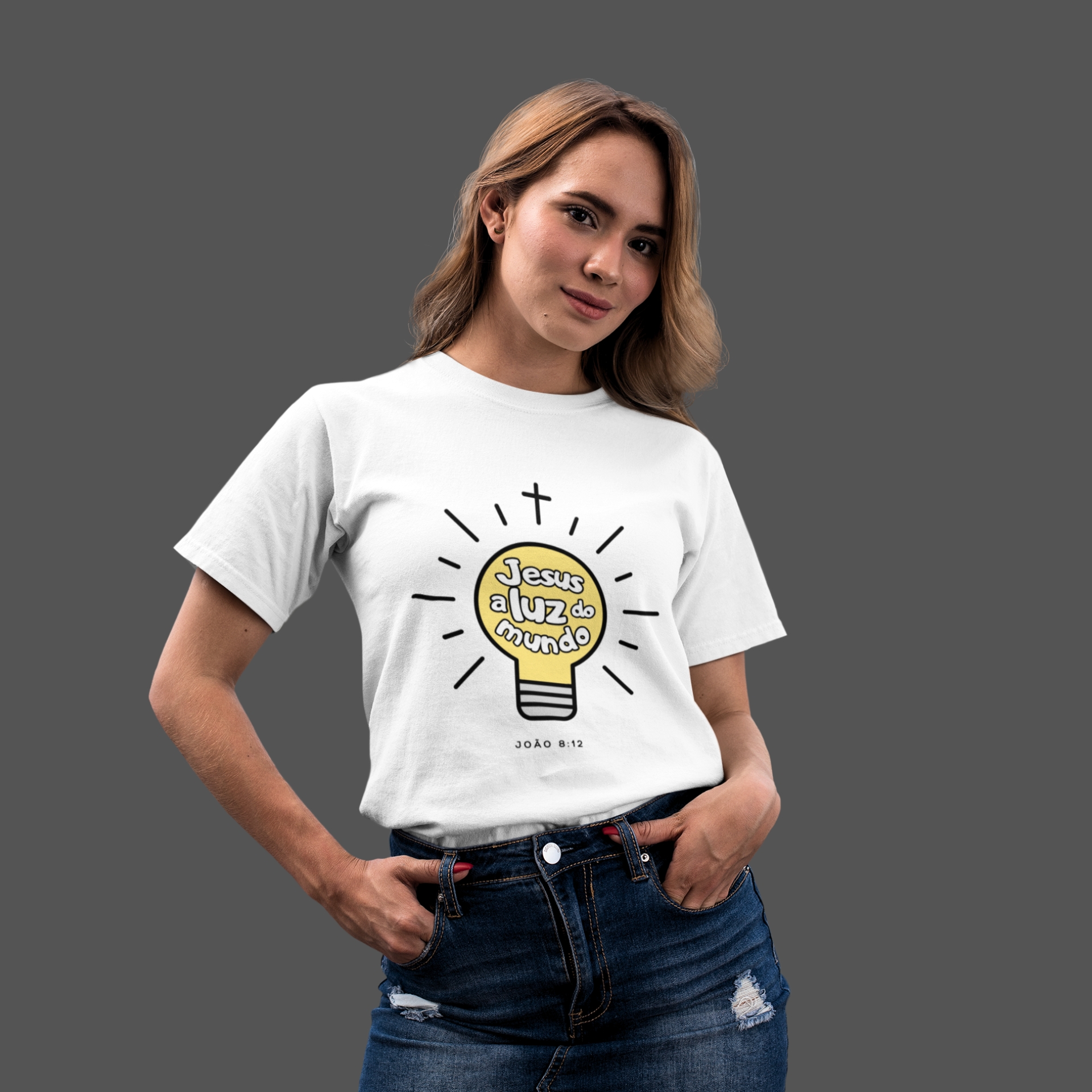 Camiseta Feminina Jesus a luz do mundo