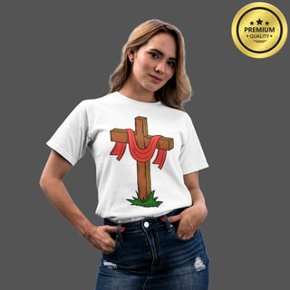 Camiseta Feminina Premium Cruz Vazia