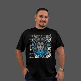 Camiseta Masculina Plus Size Leão de Judá