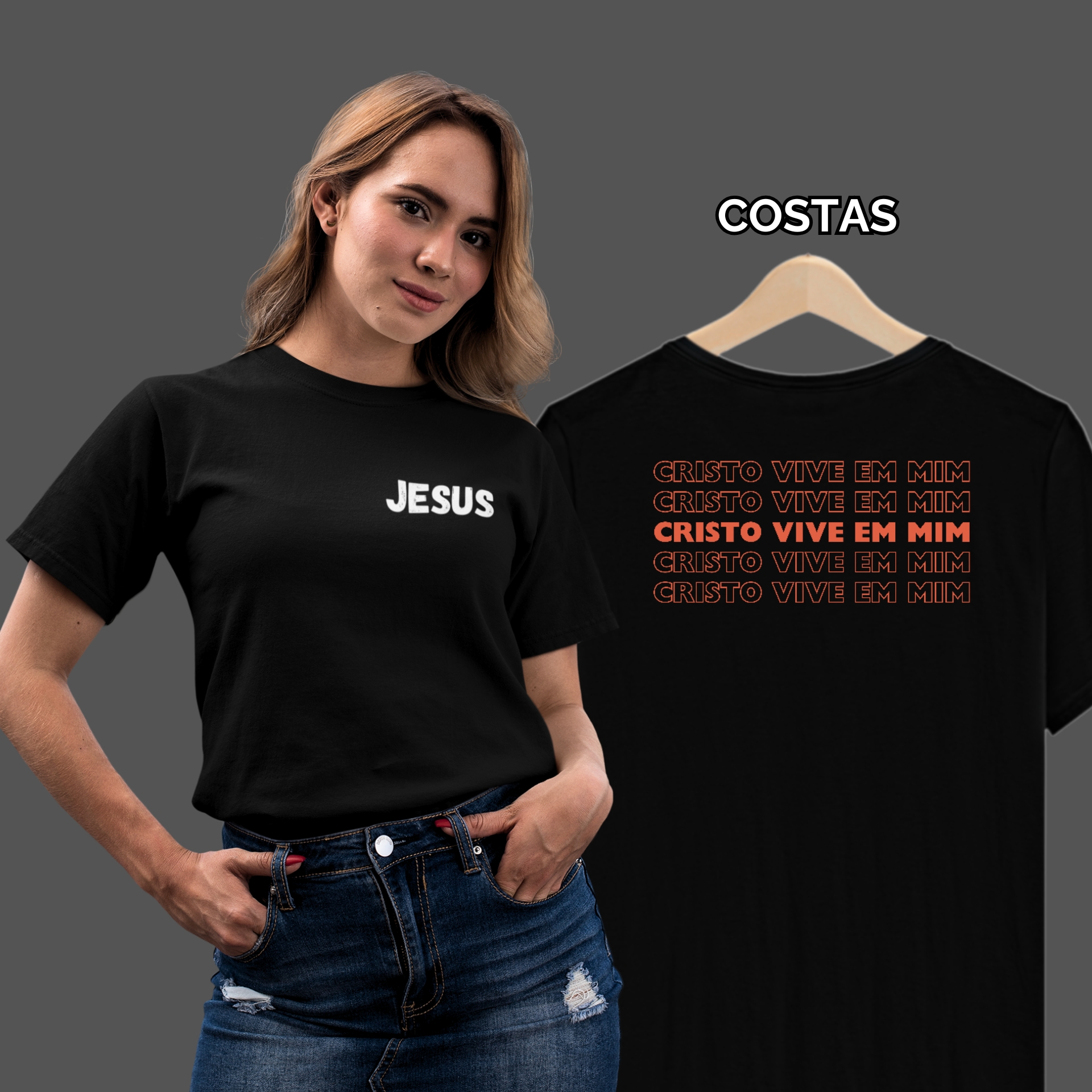 Camiseta Feminina Cristo Vive em Mim