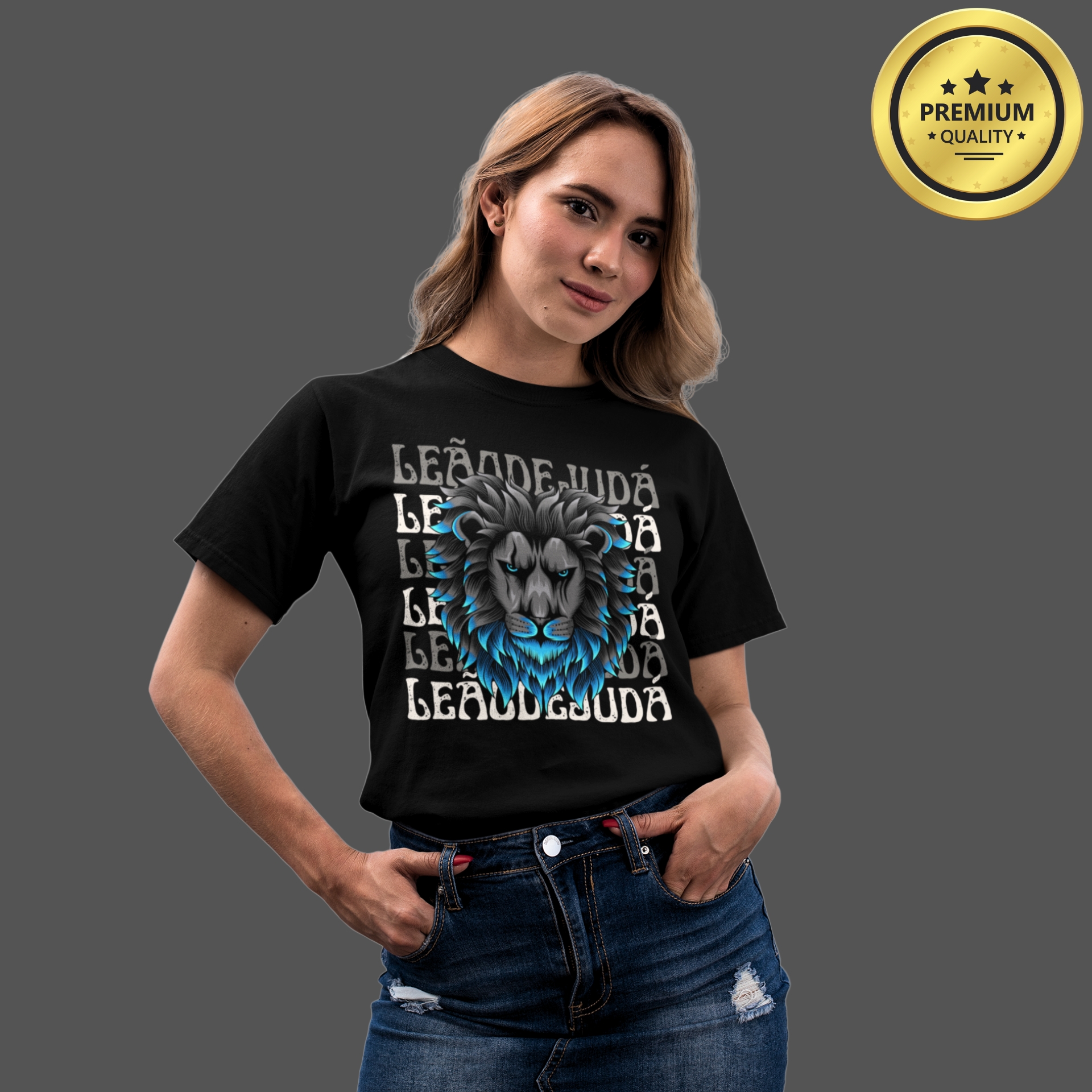 Camiseta Feminina Premium Leão de Judá
