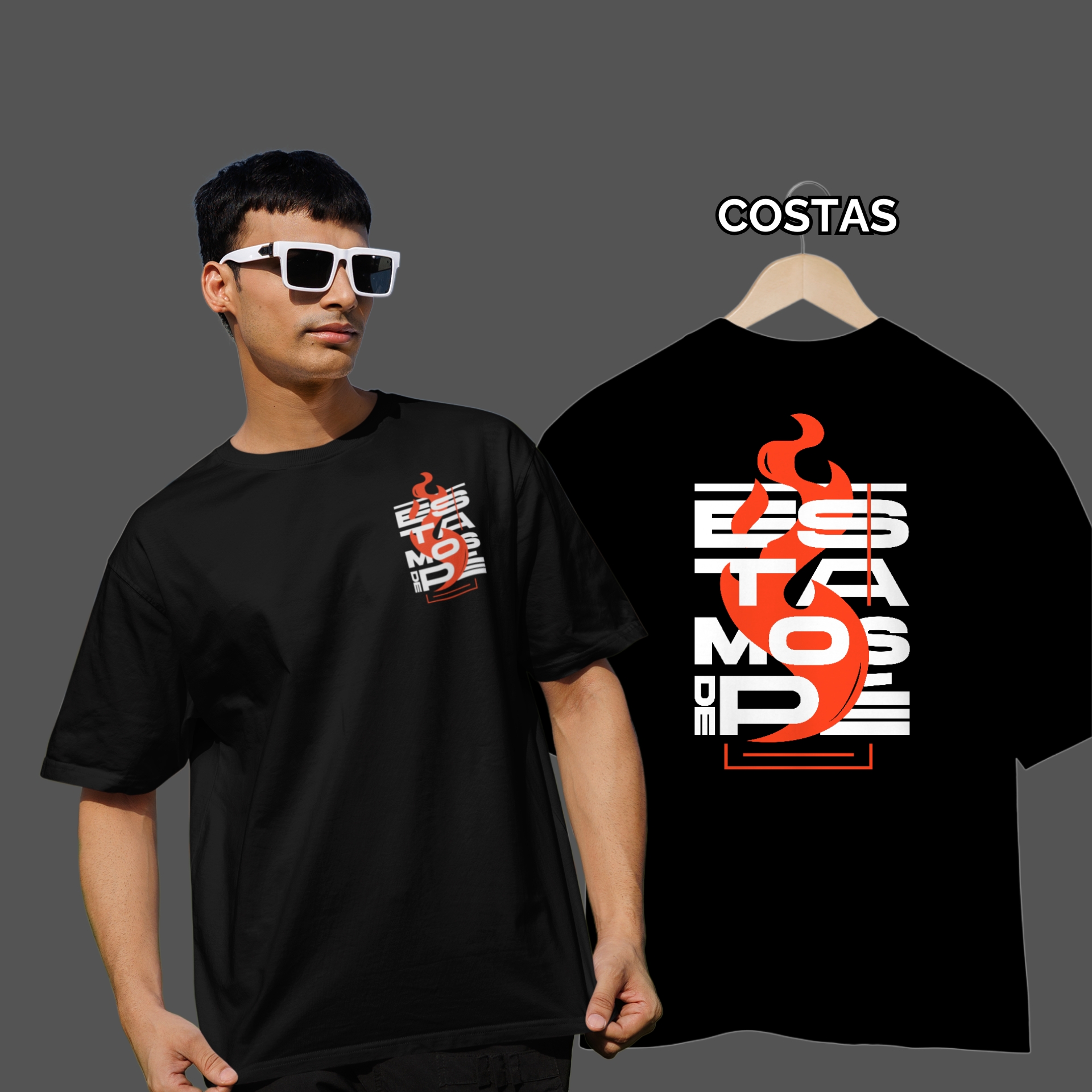 Camiseta Masculina Oversized Estamos de Pé