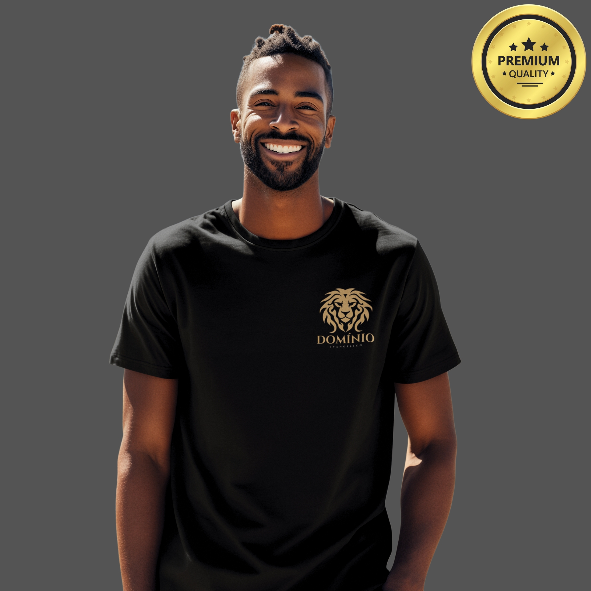 Camiseta Masculina Premium Domínio Evangélico Símbolo