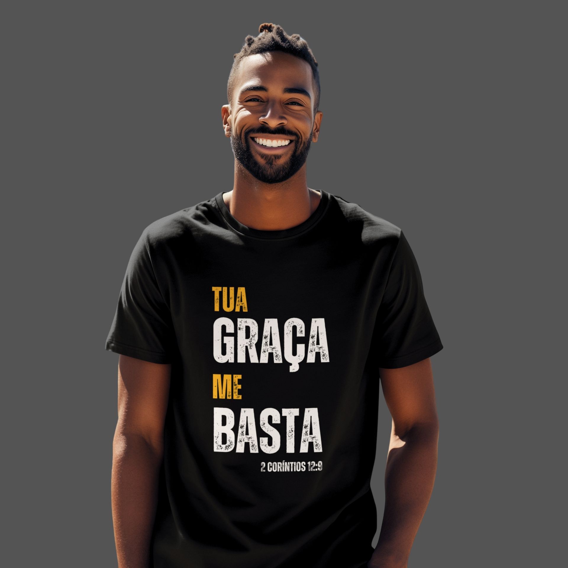 Camiseta Masculina Tua Graça me basta